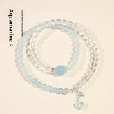 Aquamarine Bracelet Light Luxury, Niche, Exquisite, Layered Beads - Tranquility & Spirituality